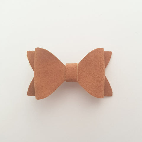 Brown Suade "EVIE" Style Bow