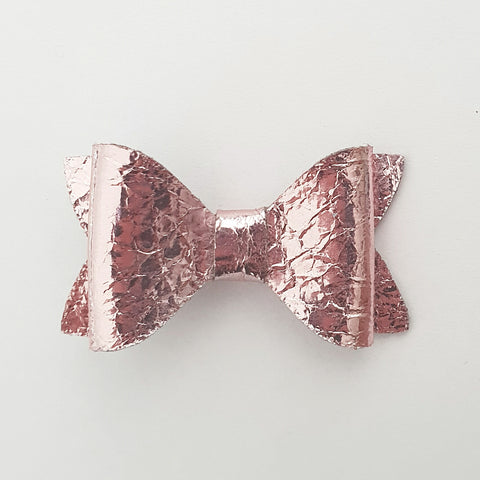 Rose Gold Crinkle "EVIE" Style Bow