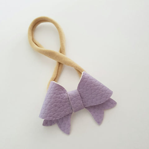 Light Mauve / Purple "BELLA" Style Bow Headband