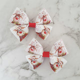 Reindeers and Confetti RIBBON HAIR CLIPS