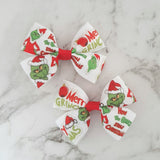 The Grinch RIBBON HAIR CLIPS