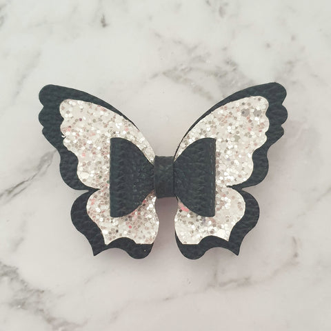 White & Black Butterfly Bow