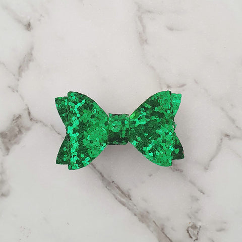 Green Glitter "EVIE" Style Bow