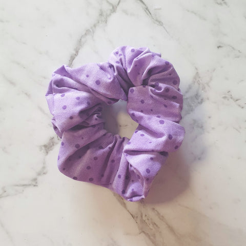 Purple with spots - Scrunchie