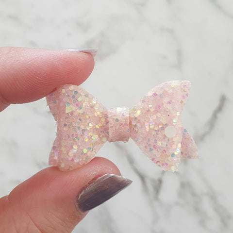 Pink Glitter "EVIE" Style Bow