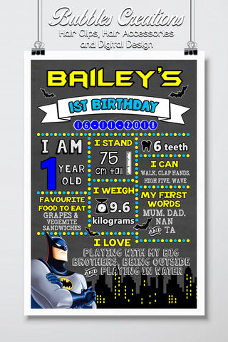Batman Birthday Board Designs